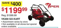 Dunham's Sports VK200 GO-KART offer