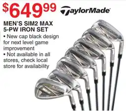 Dunham's Sports TAYLORMADE MEN'S SIM2 MAX 5-PW IRON SET offer