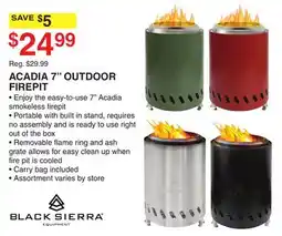 Dunham's Sports BLACK SIERRA ACADIA 7 OUTDOOR FIREPIT offer