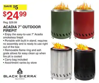 Dunham's Sports BLACK SIERRA ACADIA 7 OUTDOOR FIREPIT offer