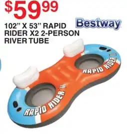 Dunham's Sports BESTWAY 102 X 53 RAPID RIDER X2 2-PERSON RIVER TUBE offer