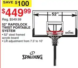 Dunham's Sports 52 RAPIDLOCK TWIST PORTABLE SYSTEM offer