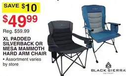 Dunham's Sports XL PADDED SILVERBACK OR MESA MAMMOTH HARD ARM CHAIR offer