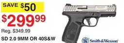 Dunham's Sports SMITH & WESSON SD 2.0 9MM OR 40S&W offer