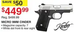 Dunham's Sports MICRO 9MM CINDER offer