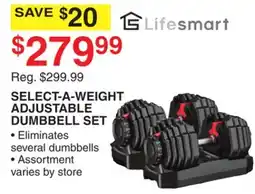 Dunham's Sports SELECT-A-WEIGHT ADJUSTABLE DUMBBELL SET offer