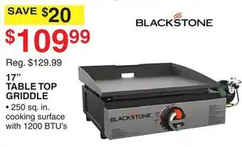 Dunham's Sports 17 TABLE TOP GRIDDLE offer