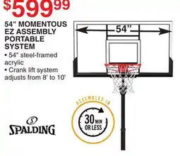 Dunham's Sports 54 MOMENTOUS EZ ASSEMBLY PORTABLE SYSTEM offer