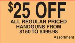 Dunham's Sports ALL REGULAR PRICED HANDGUNS offer