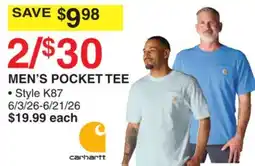 Dunham's Sports CARHARTT MEN'S POCKET TEE offer