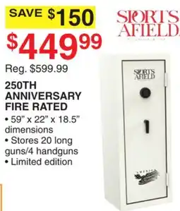 Dunham's Sports SPORTS AFIELD 250TH ANNIVERSARY FIRE RATED offer