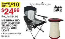 Dunham's Sports MESHMAX BIG BOY CHAIR OR TELESCOPIC STOOL WITH LIGHT offer
