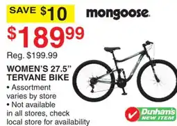 Dunham's Sports MONGOOSE WOMEN'S 27.5 TERVANE BIKE offer