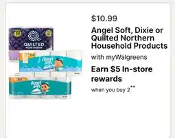 Walgreens Angel Soft, Dixie or Quilted Northern Household Products offer