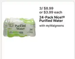 Walgreens 24-Pack Nice! Purified Water offer