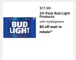 Walgreens 24-Pack Bud Light Products offer