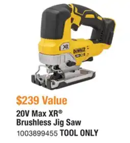 The Home Depot DEWALT 20V Max XR Brushless Jig Saw offer