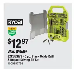 The Home Depot RYOBI 40 pc. Black Oxide Drill & Impact Driving Bit Set offer