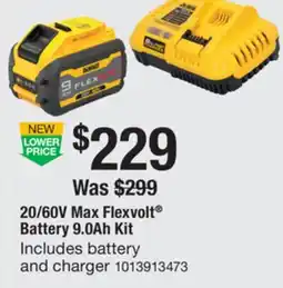 The Home Depot DEWALT 20/60V Max Flexvolt Battery 9.0Ah Kit offer