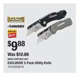 The Home Depot HUSKY 2-Pack Utility Knife offer