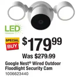 The Home Depot Google Nest Wired Outdoor Floodlight Security Cam offer