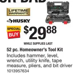 The Home Depot 52 pc. Homeowner's Tool Kit offer