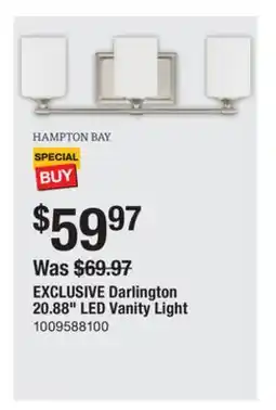 The Home Depot Hampton Bay Darlington 20.88 LED Vanity Light offer