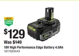 The Home Depot RYOBI ONE18V High Performance Edge Battery 4.0Ah offer
