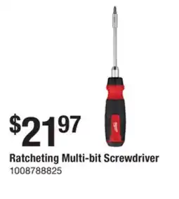 The Home Depot MILWAUKEE Ratcheting Multi-bit Screwdriver offer