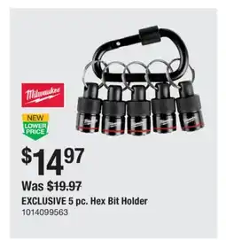 The Home Depot MILWAUKEE 5 pc. Hex Bit Holder offer