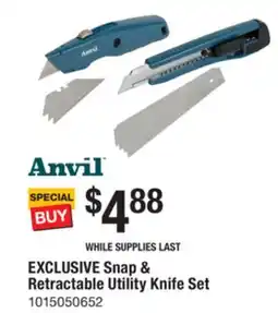 The Home Depot ANVIL Snap & Retractable Utility Knife Set offer