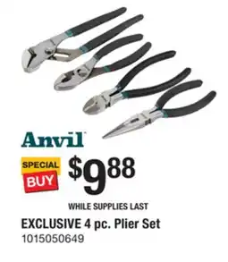 The Home Depot ANVIL 4 pc. Plier Set offer