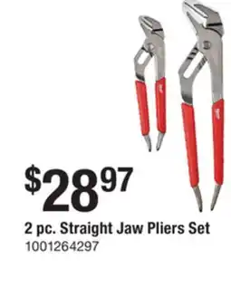 The Home Depot Milwaukee 2 pc. Straight Jaw Pliers Set offer