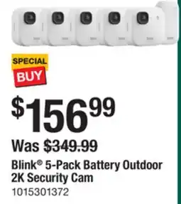 The Home Depot BLINK 5-Pack Battery Outdoor 2K Security Cam offer