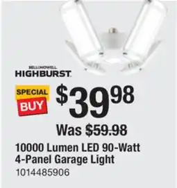 The Home Depot 10000 Lumen LED 90-Watt 4-Panel Garage Light offer