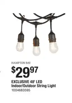 The Home Depot HAMPTON BAY 48' LED Indoor/Outdoor String Light offer