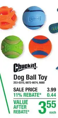Menards Chuckit! Dog Ball Toy offer
