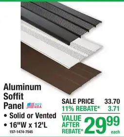Menards Aluminum Soffit Panel offer