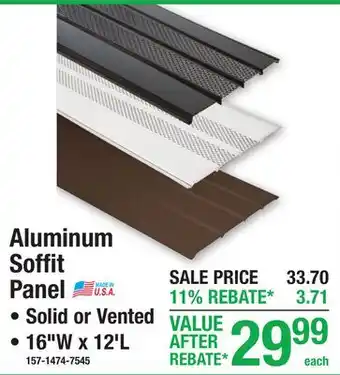 Menards Aluminum Soffit Panel offer