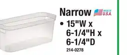 Menards Narrow CLEAR STORAGE BINS offer