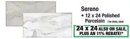 Menards Sereno offer