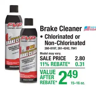 Menards Brake Cleaner offer