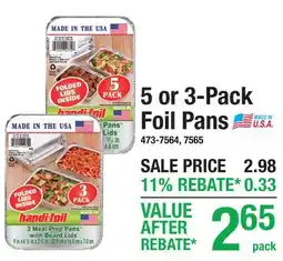 Menards 5 or 3-Pack Foil Pans offer