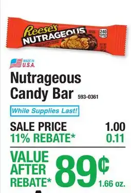 Menards Nutrageous Candy Bar offer