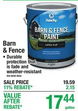 Menards Barn & Fence EXTERIOR FLAT PAINT offer