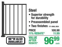 Menards Steel offer
