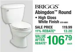 Menards Briggs Abingdon Round offer