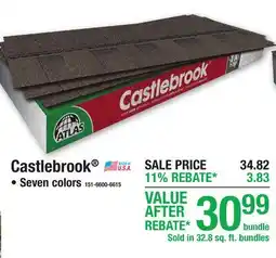 Menards Castlebrook ATLAS ARCHITECTURAL SHINGLES offer