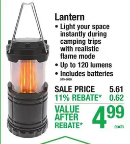 Menards Lantern offer