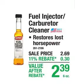 Menards Fuel Injector/Carburetor Cleaner offer